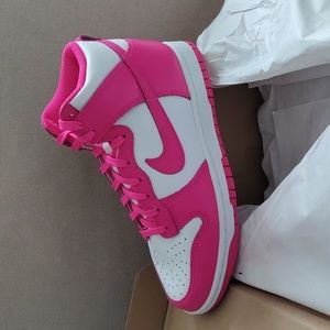 W Nike Dunk High White/Pink Prime